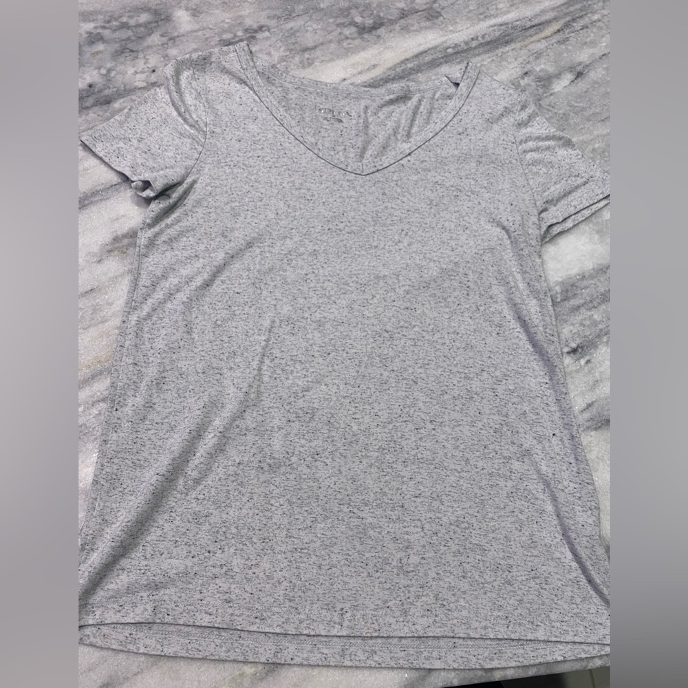 Merona Grey Speckled V-Neck (Size: Medium)